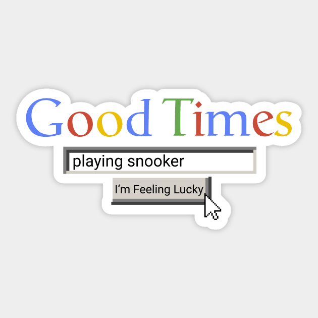 Good Times Playing Snooker Sticker by Graograman